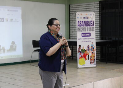 Martha Tagle durante la Presentación de resultados a autoridades locales de la Asamblea Participativa de Cuidados de Ecatepec.